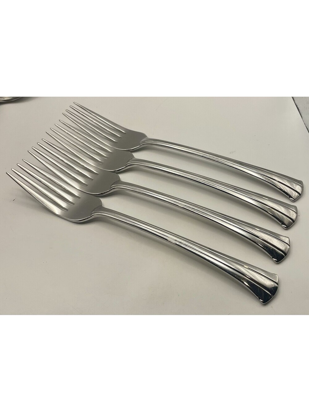 (4) Gorham TRILOGY Stainless 18/8 Dinner Fork Lot ~ 8”
